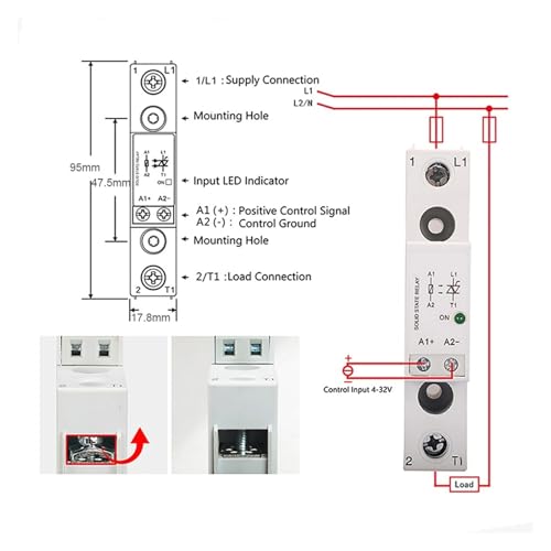 Tablero de interruptor relé SSR con disipador integrado industrial 5