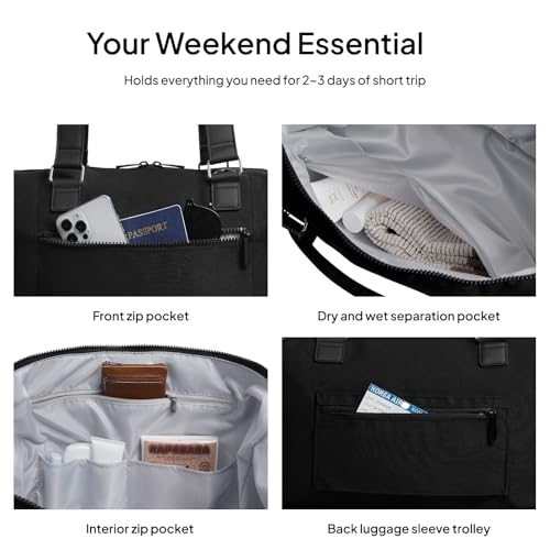 Image of TOPEAST Travel Duffle Bag, Weekender Bags for Women with Shoe Compartment