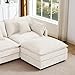 Eafurn Oversized Reversible Modular Sectional Sofa with Movable Ottoman, 4 Seater Convertible L Shaped Corner Couch Modern Chenille Sofa Set w/Double Layers Seat Cushions for Living Room Apartment