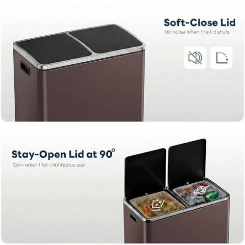 Caneca rectangular de acero inoxidable 16 galones ComfyCorner miniatura 4