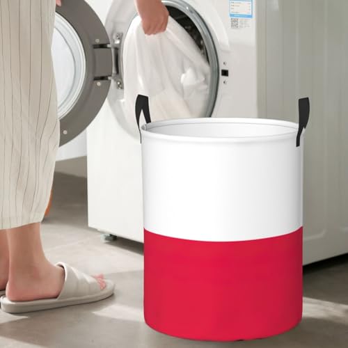 Panier à linge haut motif Pologne en textile durable - 8