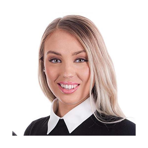 Fake Collar Detachable Dickey Collar Blouse Half Shirts Peter Pan Faux False Collar for Women & Girls Favors, White One Size