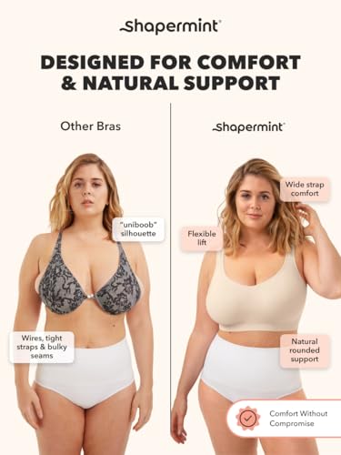 Image of SHAPERMINT Wireless Bras for Women No Underwire - Small to Plus Size Bralettes with Support and Natural Lift