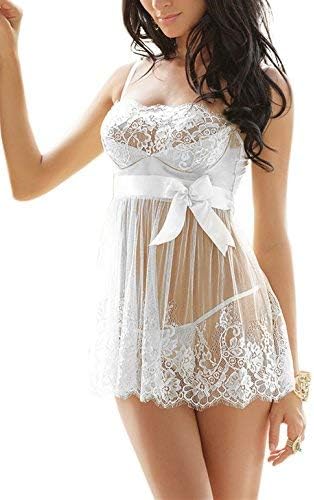 Charmnight Babydoll Sexy Lingerie for Women Nightwear Set Lace Sleepwear