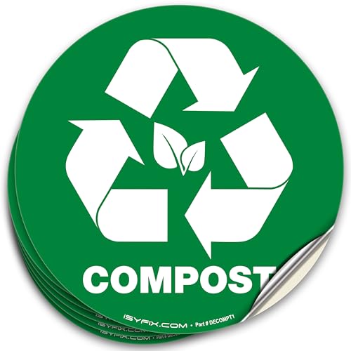 iSYFIX Compost Sticker for Trash Bins (6-Pack)