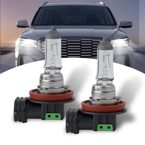 gunhunt 2 PCS Car H11 Halogen Bulbs, 12V 55W Fog Light Bulbs, High Brightness Low Beam Light Replacements, Plug and Play Lighting Accessories, for Replacement of Original H11 Bulb (Warm White Light)