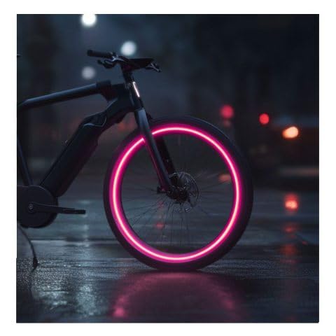customTAYLOR33 Special Edition Hot Pink High Intensity Grade Reflective Copyrighted Safety Rim Tapes - (Must Select Your Rim Size) (14" (TIRE Size, for Small Bicycles/eBikes))