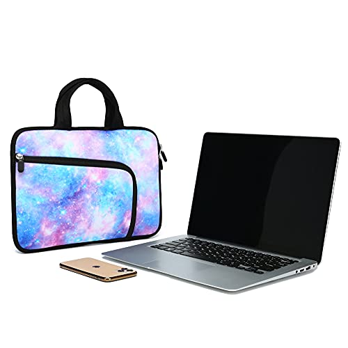 14 15 15.4 15.6 inch Laptop Handle Bag Computer Protect Case Pouch Holder Notebook Sleeve Neoprene Cover Soft Carrying Case with Extra Pockets For Dell Lenovo Toshiba Chromebook ASUS Acer(Blue Galaxy) by HAPPYLIVE SHOPPING - Image 7