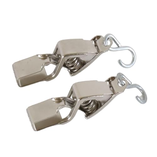 吊り下げ便利クリップ 2個入り シルバー色