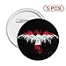 Austria Austrians Eagle Flag Pin Round Pins Brooches, Button Badges Decor For Backpacks And Shirts, Round Pins Patriotic Badge 5 Pcs Medium