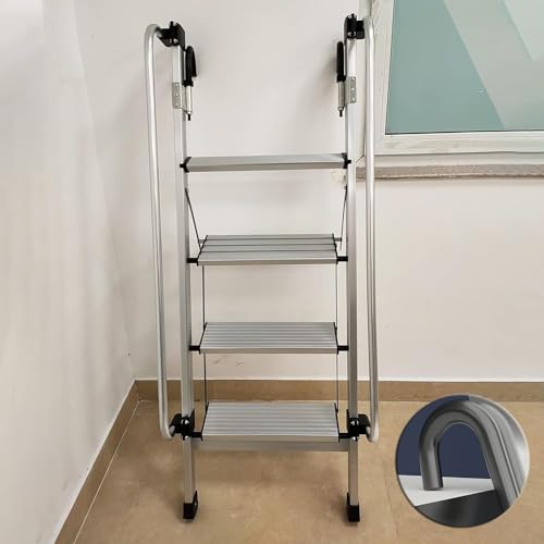 Escalera de litera resistente de 4 escalones con pasamanos de seguridad 3