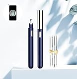 fabisup Blackhead Remover with Camera, Pimple Camera Tool, Real time Video Pimple Tools for Blackheads/Acne/Fat Granules, Rechargeable Pimple Extractor Tool for, suift for Men and Women (Dark Blue)