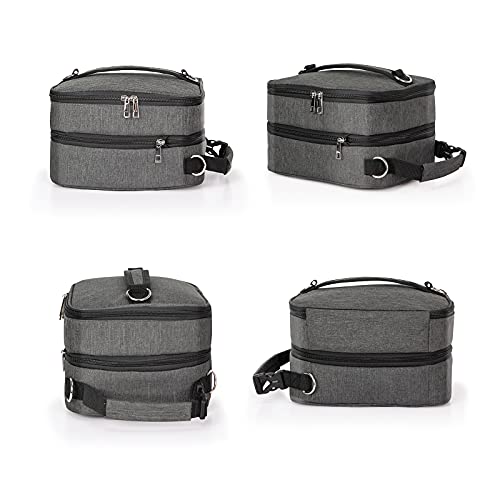 Umufuka Expandable Lunch Bag, Insulated Lunch Cooler Tote With Shoulder Strap For Men And Women, Water-Resistant Lunch Box, Grey #TOP7