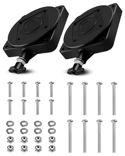 HZSIFU 2207003 Low-Profile Swivel Mounting Base with Hardware Fits for Cannon Downrigger, Black Composite, 2PCS