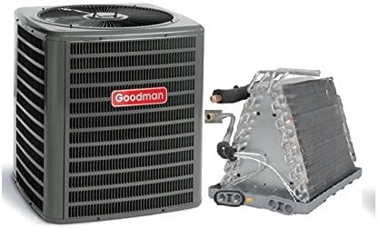 Amazon Com Goodman 2 5 Ton 13 Seer Ac With Uncased Upflow Downflow Coil 16 5 Wide Gsx130301cauf3030b6 Home Kitchen