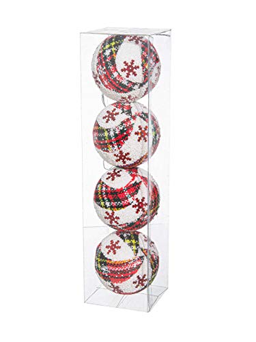 4Pcs Christmas Tree 6Cm Ball Bauble Hanging Home Party Ornament Decor Mini Foam Balls For Christmas #TOP6