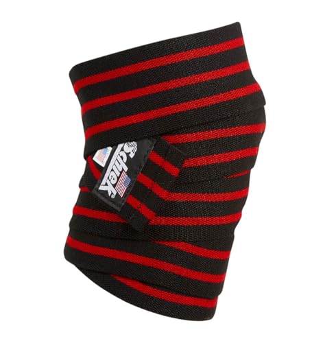 Schiek Sports S-1178BV Black Line Knee Wraps with Fabric Hook and Eye