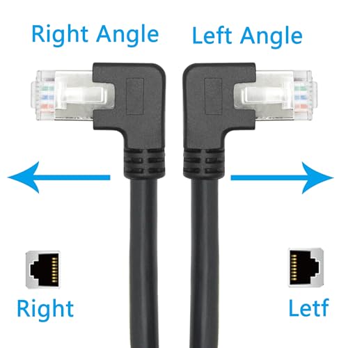 Cable Ethernet Cat6 2 piezas 60 cm RJ45 ángulo 90° miniatura 2