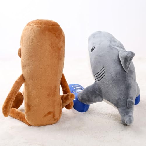 2PC 18in Tung Tung Tung Sahur Plushies, Italian Brainrot Figures, Steal A Brainrot Toys, 14in Tralalero Tralala, Kids Birthday Gifts for Party Favors Decorations by Mushplushies - Used condition - Image 7