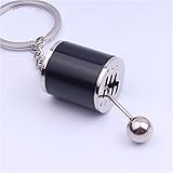 Schlüsselanhänger Keychain Schlüsselring Kreative Autoteil Modell Getriebe Schalthebel Schlüsselanhänger Schlüsselanhänger Ring-Rennwagen-Stalls Kopf Schlüsselanhänger Sechsgang-Handschaltgetriebe Ges