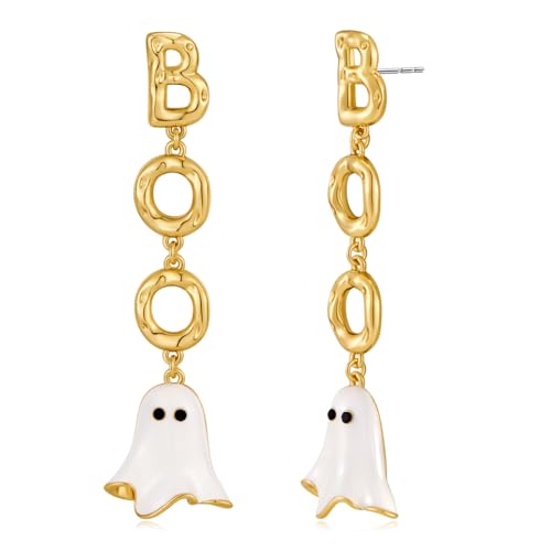 WOWORAMA Halloween Earrings Cute Pumpkin Earrings for Women Fun Crystal Pumpkin Stud Earrings Funny Smiling Face Pumpkin Drop Earrings Halloween Earrings Jewelry