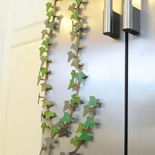 Aimant de réfrigérateur avec Tige Mobile, imprimé en 3D - Aimant de réfrigérateur avec tiges Mobiles - Aimants Amusants de Lierre Artificiel pour la Maison, la Cuisine, Le Bureau - Cadeau