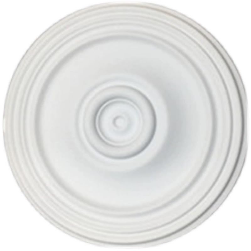 Brievo 2 Pieces PU Ceiling Medallion Decorative Ceiling Fan Medallion Round Home Lighting Ceiling Medallion Ring for Light Fixtures Ceiling Fans Chandeliers, 53.5cm diameter.