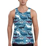 Photo Gallery canotte da uomo con stampa con balena, per allenamento, magliette senza maniche, camicie estive casual da uomo, nero , xxl Photo Gallery canotte da uomo con stampa con balena, per allenamento, magliette senza maniche, camicie estive casual da uomo, nero , xxl