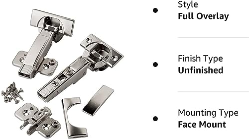 Full Overlay Blum 110 Gradi Soft-Close Blumotion Clip Top Cerniere Senza Cornice, Coppia Blum - 4