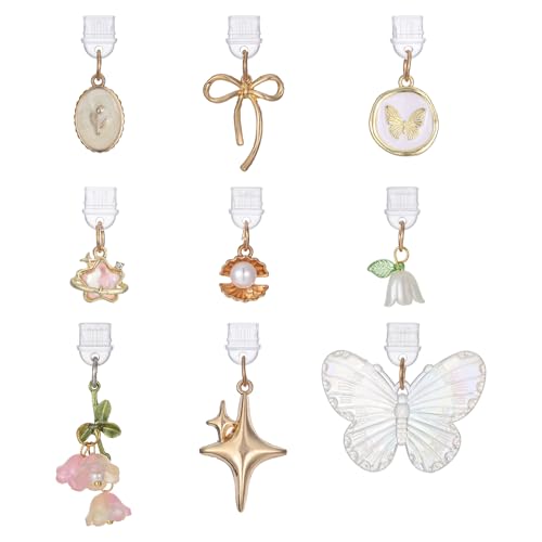 Bouchons anti-poussière type C en plastique protecteur à pendentif étoile et nœud