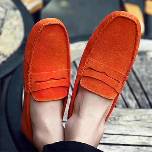 Image of PPXID Men's Dress Loafers Slip On Casual Shoes Lightweight Soft Penny Loafers Suede Driving Boat Shoes Moccasins