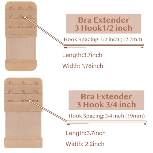 Image of SAMGU Women's Bra Extenders 2 Hook /3 Hook /4 Hook /5 Hook /6 Hook Soft Stretchy