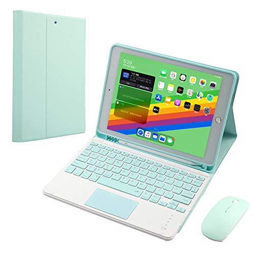 iPad Air2/5th-6th Gen 9.7in Keyboard Case with Touchpad & Detachable Bluetooth Keyboard