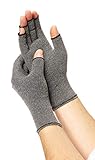 CURAD Arthritis Relief Compression Gloves, Small, Gray, 1 Pair