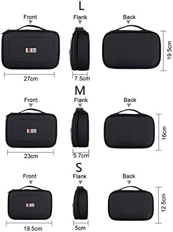 3 x BUBM MULTIPLE FUNCTION ACCESSORIES STORAGE CARRY BAG CASE USB cable memory card power cord battery storage mobile disk bag case