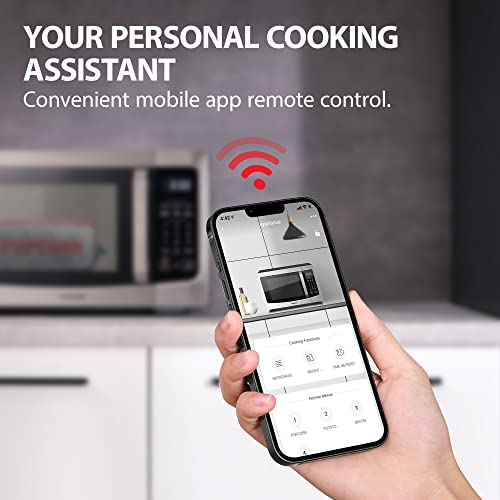 TOSHIBA ML-EM34P(SS) Smart Countertop Microwave, Sensor Reheat, Works With Alexa & Remote Control, Kitchen Essentials, Mute Function&ECO Mode, 1100W, 1.3 Cu Ft, With 12.4" Turntable, Stainless Steel by TOSHIBA - Image 3