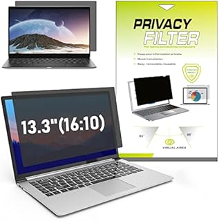 13.3 inch Laptop Privacy Screen Filter for 16:10 Widescreen Display, SOPPY Anti Glare Screen Protector for NoteBook, Laptop Monitor Screen Privacy Filter, UV and Blue Light Filter (13.3",16:10)