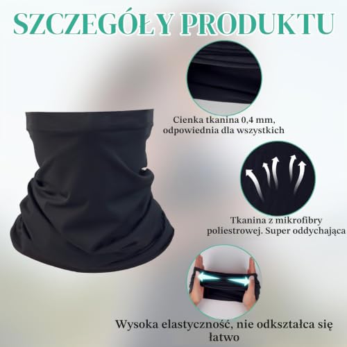 CYZBL 8 sztuk outdoorowych chustek wielofunkcyjnych, elastyczny sportowy bezszwowy szal, chusta na szyję motocyklowa, odporna na promieniowanie UV, unisex, do jogi, biegania, wędrówek, jazdy na