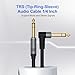 Birvemce 2 Pack Premium TRS Cable 10FT, 1/4 Inch TRS Cable- Noise Free and Long-Lasting Stereo 1/4 Audio Cable, Balanced Interconnect Line for Electric Guitar, Mixer, Studio Monitor, Right Angle