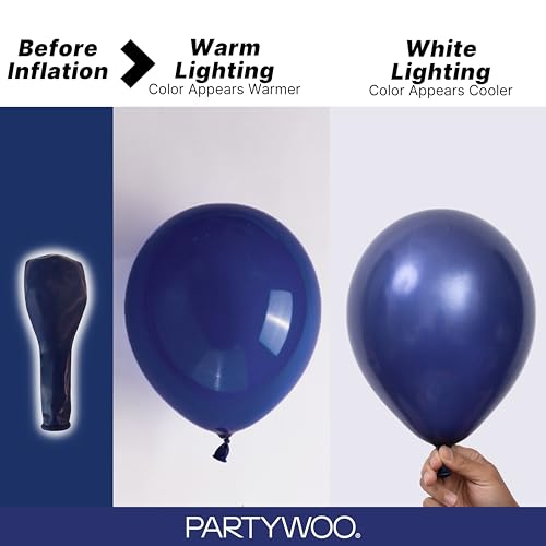 Image of PartyWoo Navy Blue Balloons 100pcs Different Sizes of 36 18 12 10 5 Inch Dark Blue Balloon Arch Kit Garland for Graduation Wedding Sports Baby Shower Birthday Bachelorette Party Decorations Blue-Z90