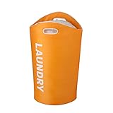 Honey-Can-Do HMP-03543 Laundry Bin Tote with Drawstring and Handles, 23 by 14 by 26.8-Inch, Orange