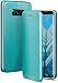 Produktbild ONEFLOW Handyhülle kompatibel mit Samsung Galaxy S8 - Hülle klappbar, Handytasche mit Kartenfach, Flip Case Call Funktion, Leder Optik Klapphülle mit Silikon Bumper, Mint Blau