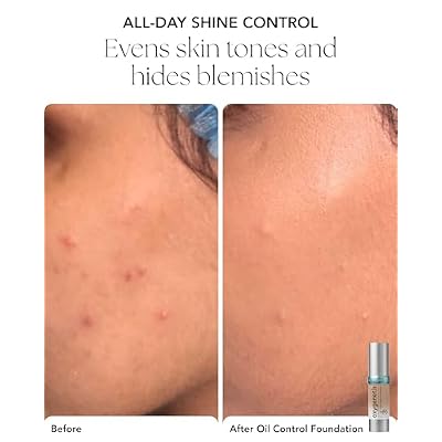 Oxygenetix Oil Control Foundation Porcelain | Breathable Makeup for Face | Lightweight, Non-Comedogenic Coverage with Salicylic Acid | Longwear Foundation for Oily or Sensitive Skin