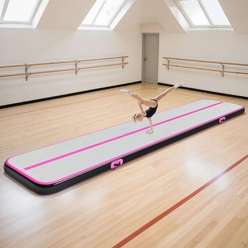 YITAHOME Air Gymnastics Mat 20ft Tumble Track Mat 4 Inches Thick Inflatable Tumbling Mat with...