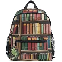 Cartoon-style Bookshelf Kids Backpack for Girls Preschool Elementary Kindergarten Boys School Bag