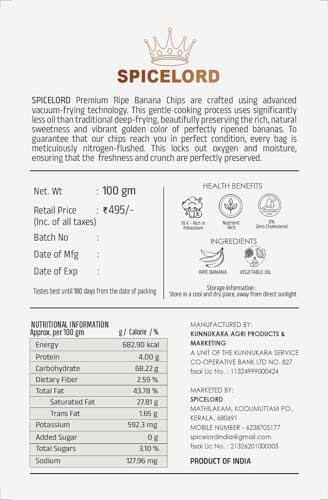 Image of SPICELORD Vacuum Fried Ripe Banana Chips