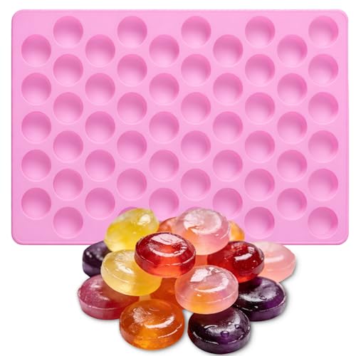 Round Silicone Candy Molds Shimmeroo Gummy Candy Molds Column Small Hard Candys Mold for Ice Cubes Hard Candys Gummy Caramels Chocolate - Bite Size
