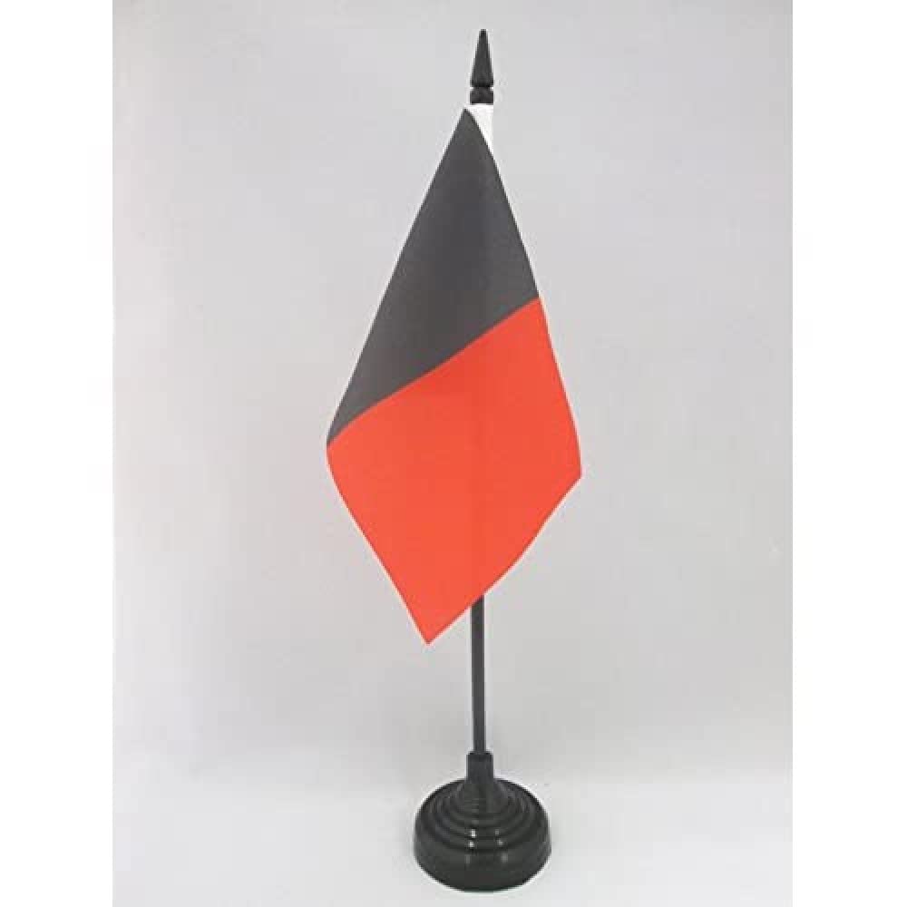 AZ FLAG, Aosta Valley Table Flag 4'' x 6'', Italian region of Valle d'Aosta Office Mini Banner 100% Polyester 15 x 10 cm