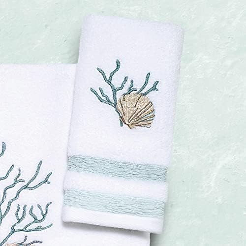 BLACK FOREST DECOR Catalina Dreams Fingertip Towel, 100% Cotton, 11" W x 18" L