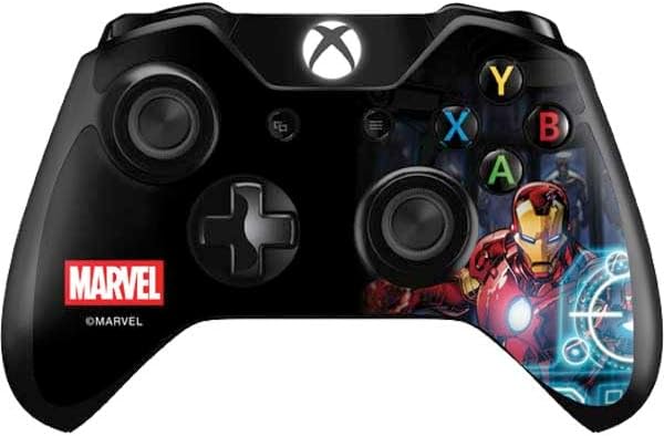 Skinit Decal Gaming Skin Compatible with Xbox One Controller - Officially Licensed Marvel Avengers Assemble Iron Man Design